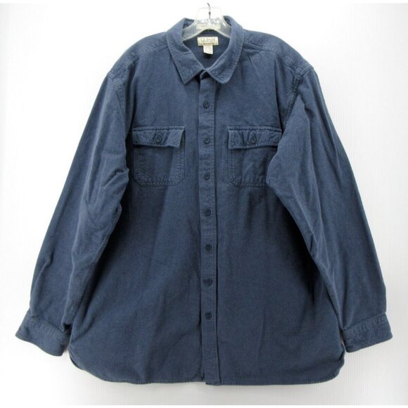 LL Bean Shirt XXL Tall Chamois Cloth Flannel Button Up Traditional * - Picture 1 of 10